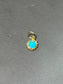 Charme cabochon turquoise vintage en or 18 carats