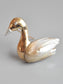 broche cygne vintage en or 14 carats avec perles et diamants