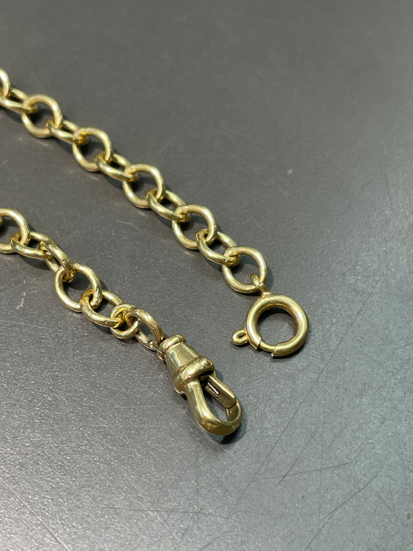 Vintage 14K Yellow 6.0 mm Oval Link Watch Chain Necklace 21.0 inch
