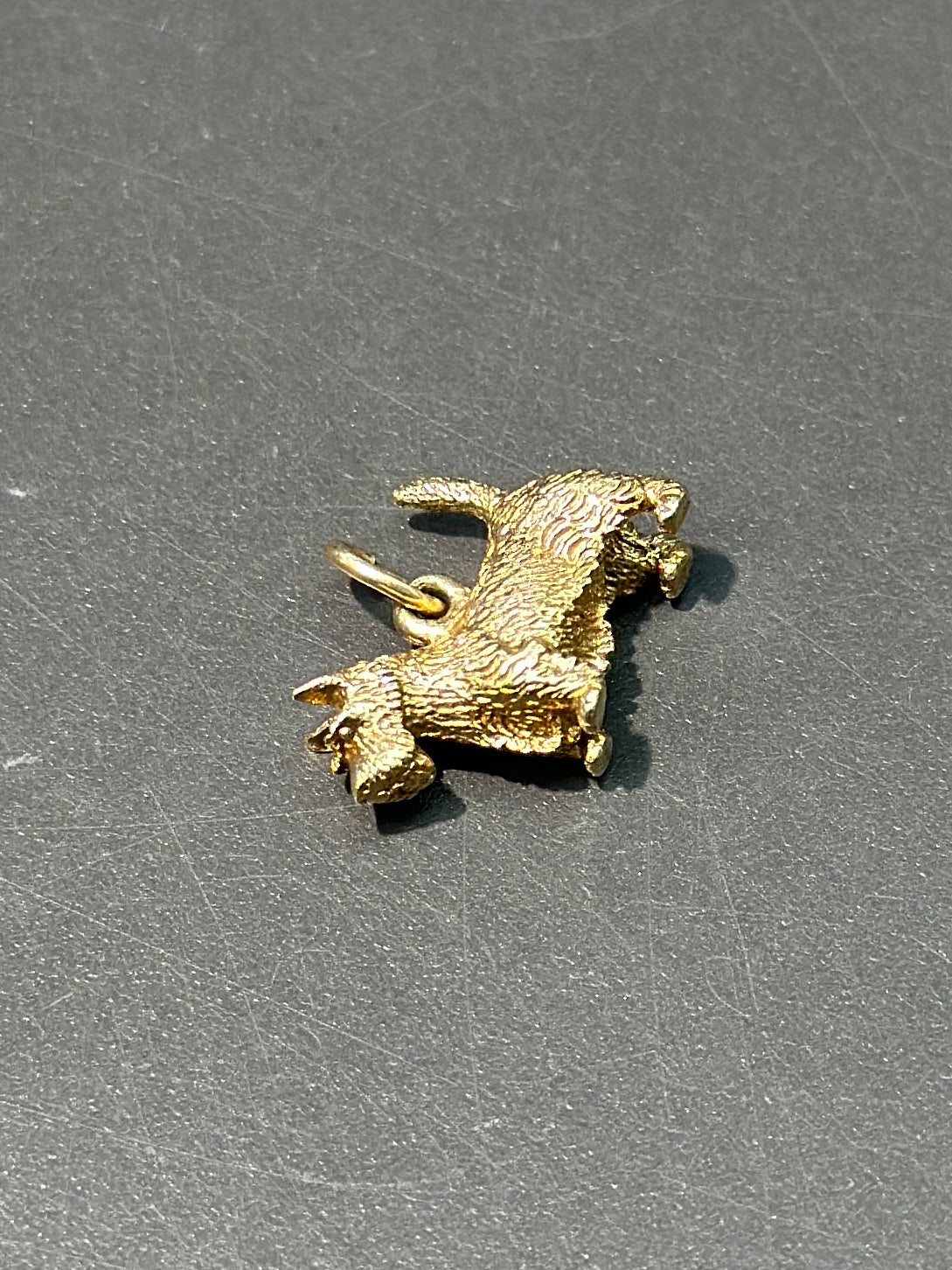 Vintage 14K Gold Schnauzer Dog Charm