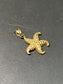 Vintage 14K Gold Faceted Star Fish Charm Pendant