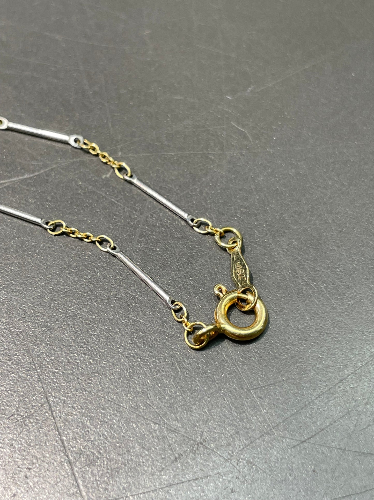 18K Gold Platinum 0.30 CTW Diamond Natural Sapphire Flip Pendant Necklace