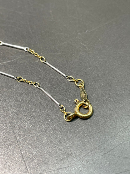 18K Gold Platinum 0.30 CTW Diamond Natural Sapphire Flip Pendant Necklace