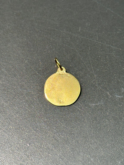 复古 14K“A”字母吊饰