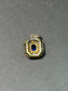 Antique 14K Gold Platinum Sapphire Diamond Hexagon Charm