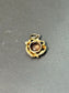 Antique 14K Gold Smoky Topaz Foliage Scroll Charm