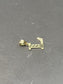 Vintage 10K Yellow Gold Letter Charm