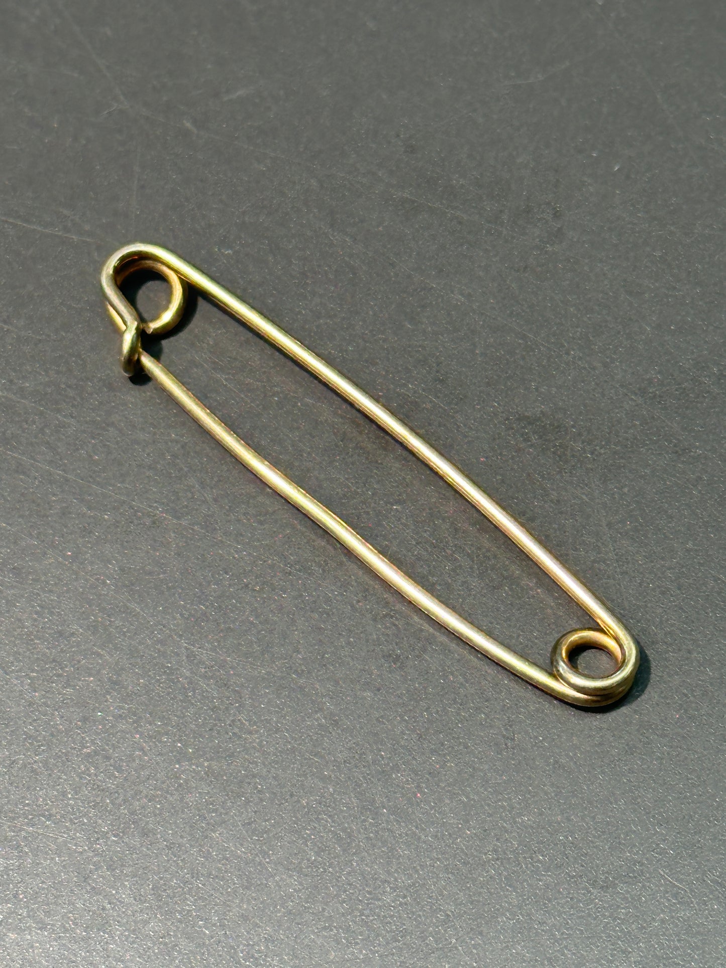 Vintage 14K Gold Large Safety Pin