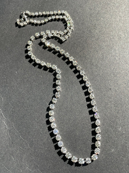 Platinum 8.7 CTW Diamond Graduated Tennis Riviera Necklace
