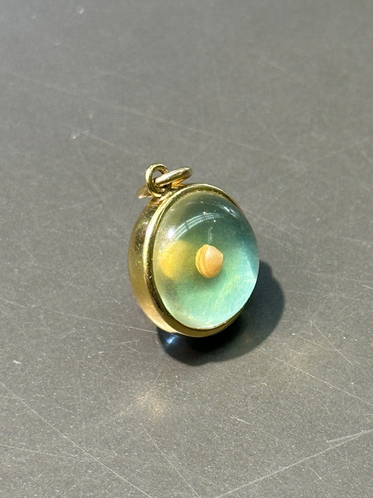 复古 14K 黄金芥菜籽信仰护身符马太福音 17:20 饰品