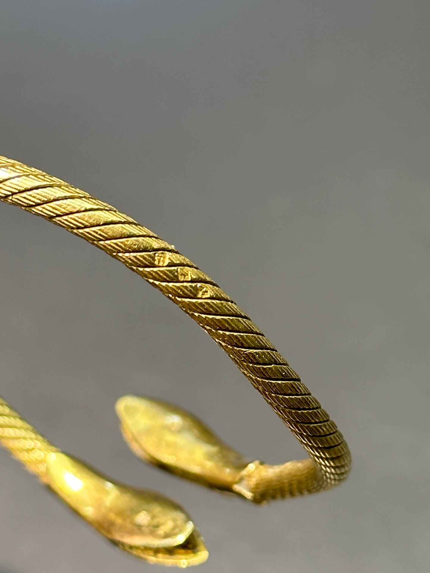 Egyptian 21K Gold Serpent Bracelet