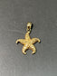 Vintage 14K Gold Faceted Star Fish Charm Pendant