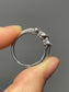 18K White Gold 0.60 CTW Diamond Bezel Trilogy Ring