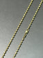 14K Gold Faceted Flush Bead Chain Necklace 20.0 inch