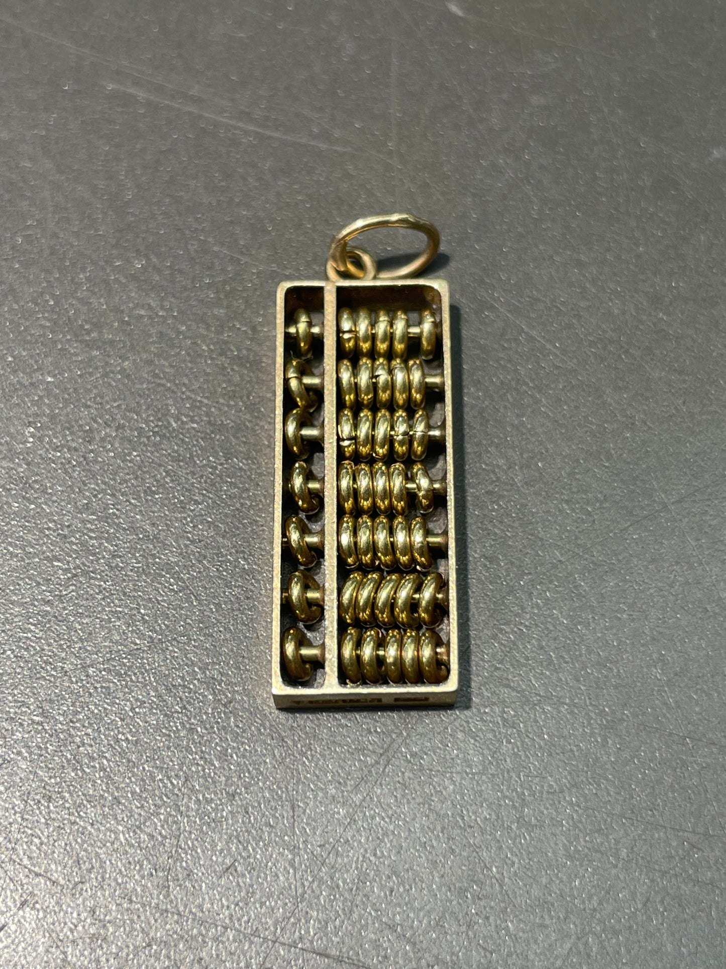 14K Yellow Gold Articulating Abacus Charm