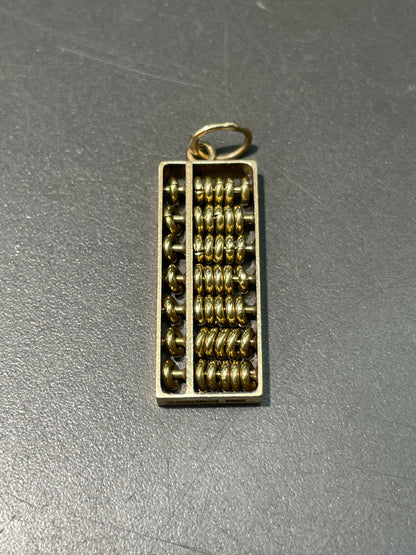 14K Yellow Gold Articulating Abacus Charm