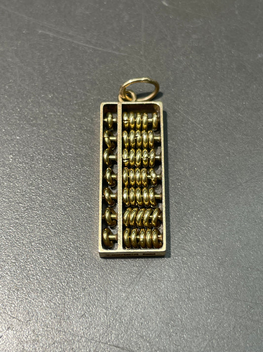 14K Yellow Gold Articulating Abacus Charm