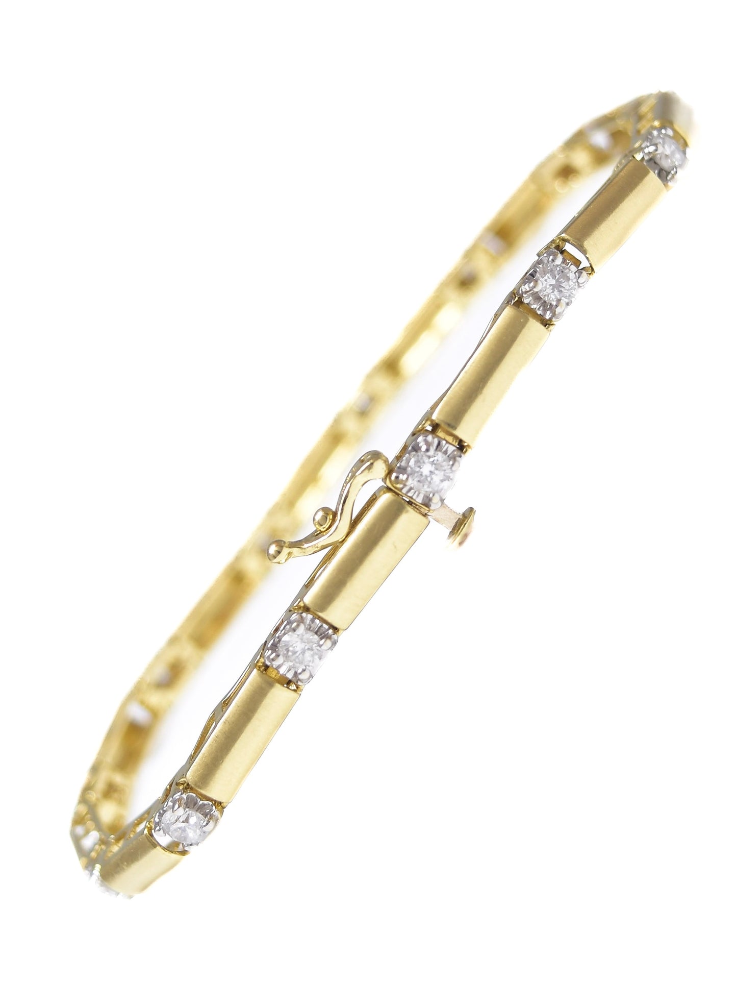 Vintage 14K Gold Diamond Tennis Bracelet
