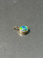 14K Gold Black Opal Charm