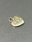 Vintage 14K Gold Solid Starburst Diamond Heart Pendant