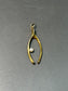 Art Nouveau 14K Gold Pearl Wish Bone Conversion Charm