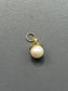 14K Gold Pearl and Diamond Charm