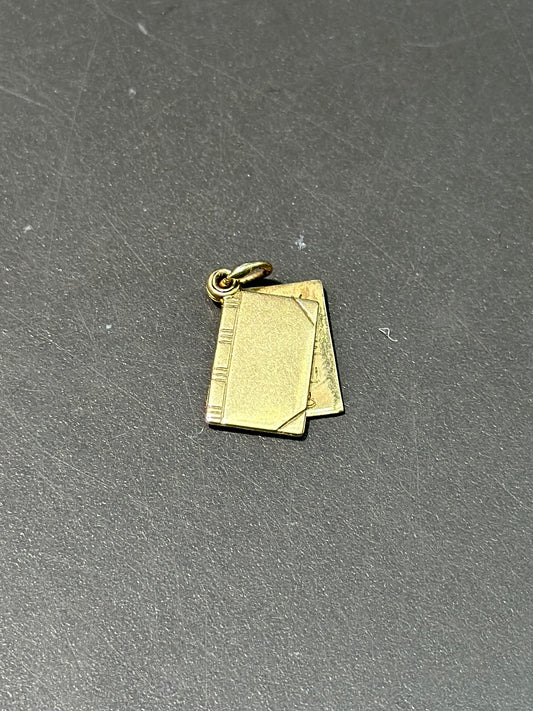 Vintage 14K Gold “I Love You” Notebook Charm