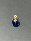 Vintage 18K Gold Blue Enamel Lady Bug Charm