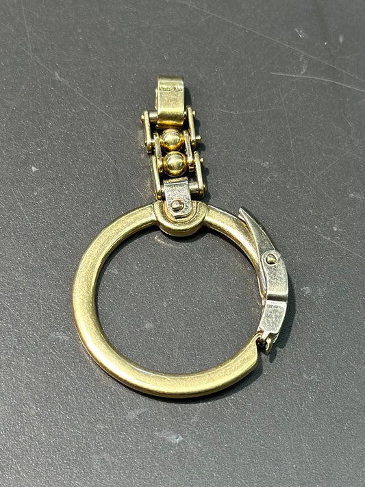 Vintage 14K Gold Round Carabiner