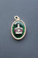 Antique 14K Gold Enamel Seed Pearl Tourmaline Diamond Crown Charm