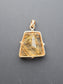 14K Gold Rutilated Quartz Pendant