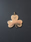 Vintage 9K Gold Aventurine Jade Three Leaf Clover Charm Pendant