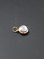 Vintage Platinum Topped 14K Gold Mini Moonstone Charm