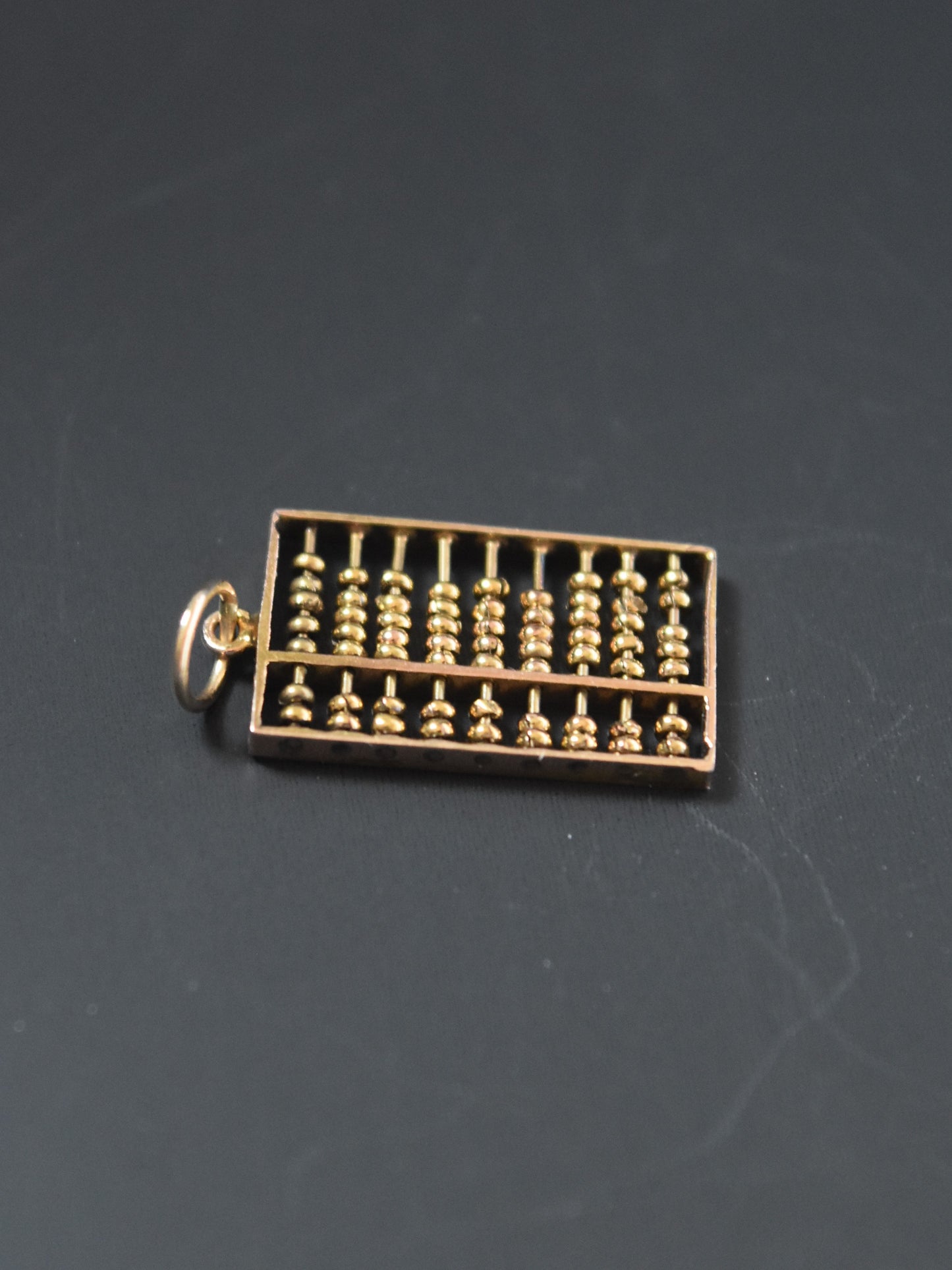 Vintage 9K Gold Abacus Pendant Charm