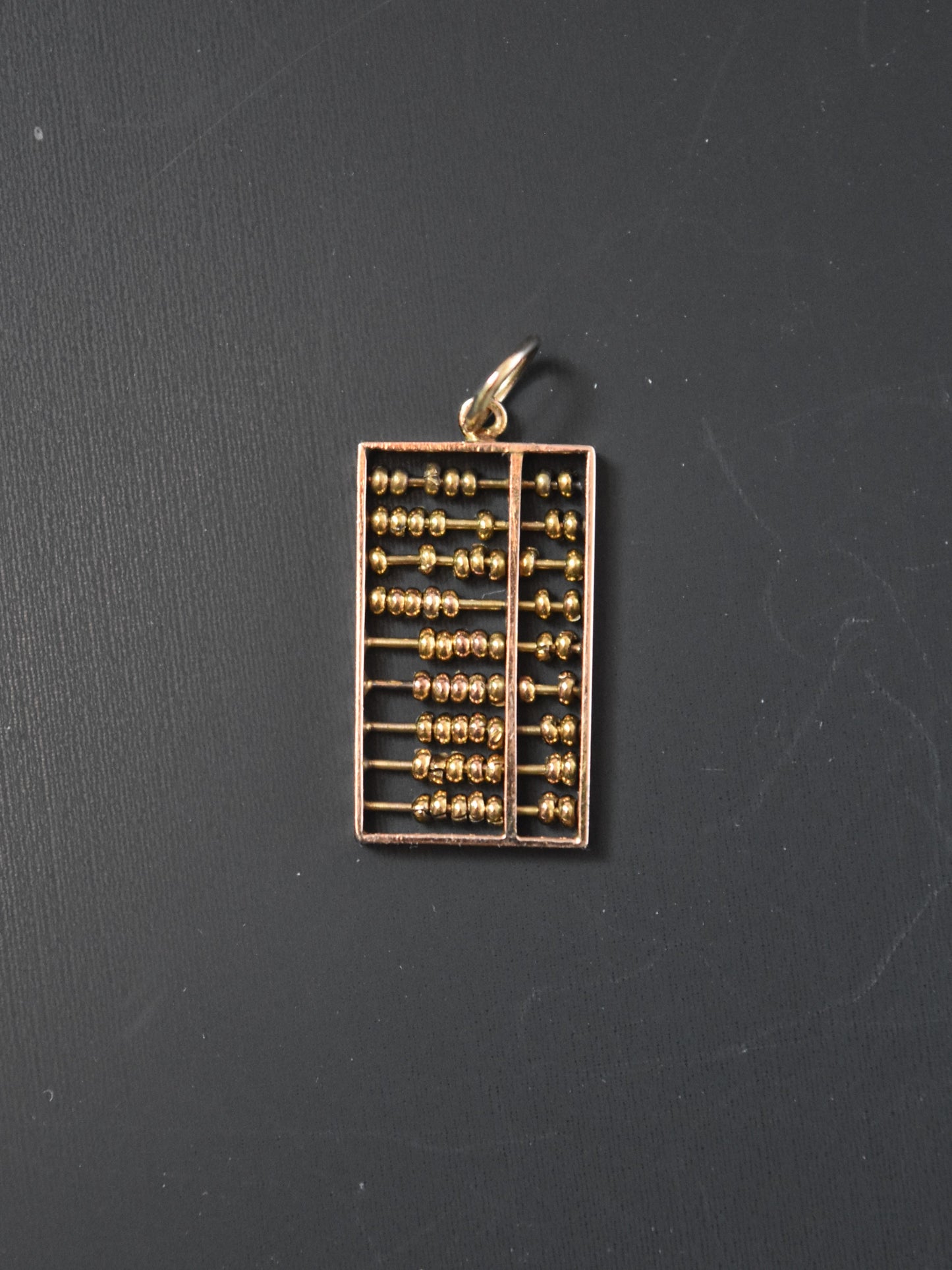 Vintage 9K Gold Abacus Pendant Charm