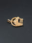 14K Gold Horseshoe Horse Charm