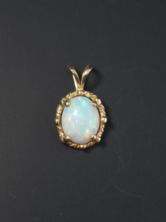 14K Gold Opal Pendant