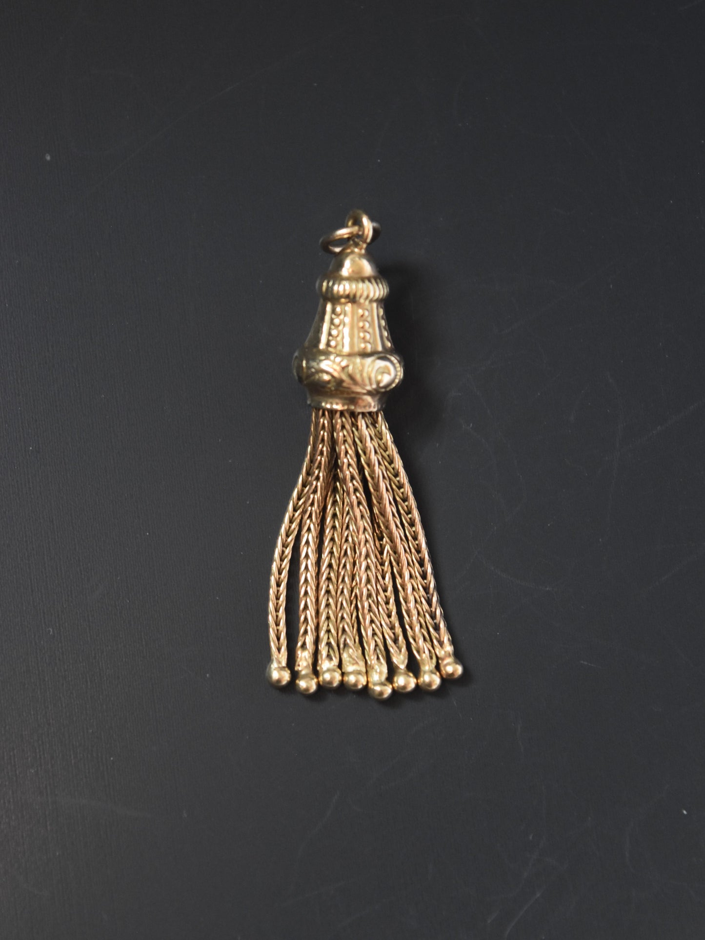 Victorian 14K Gold Tassel Pendant Charm