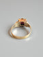 Victorian 14K Gold Garnet Turquoise Ring SZ 7.5