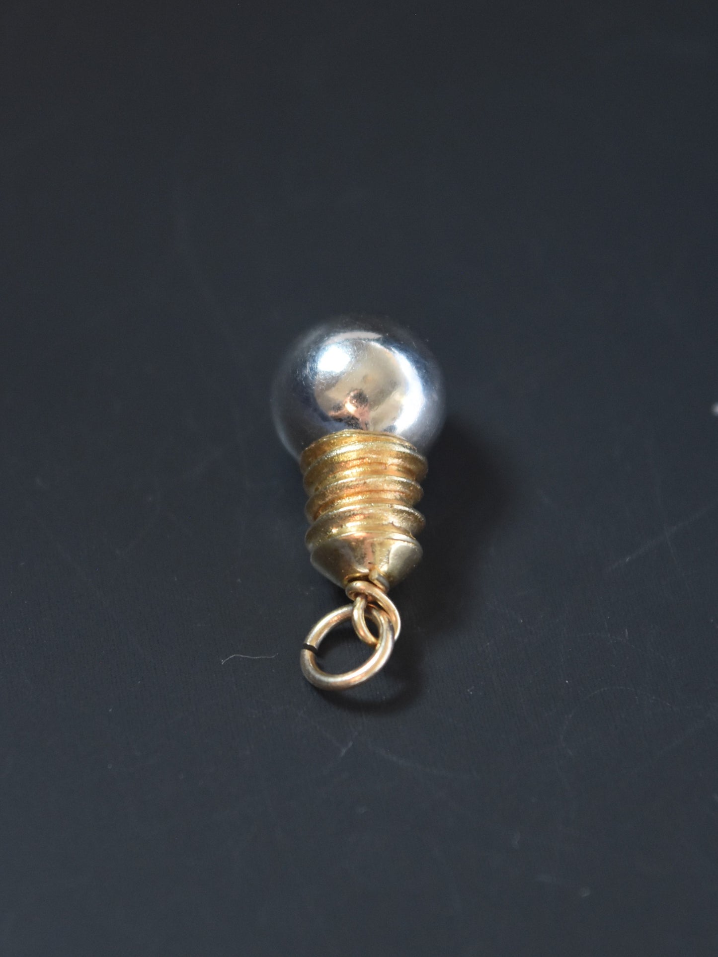 Vintage 14K Gold Light Bulb Charm