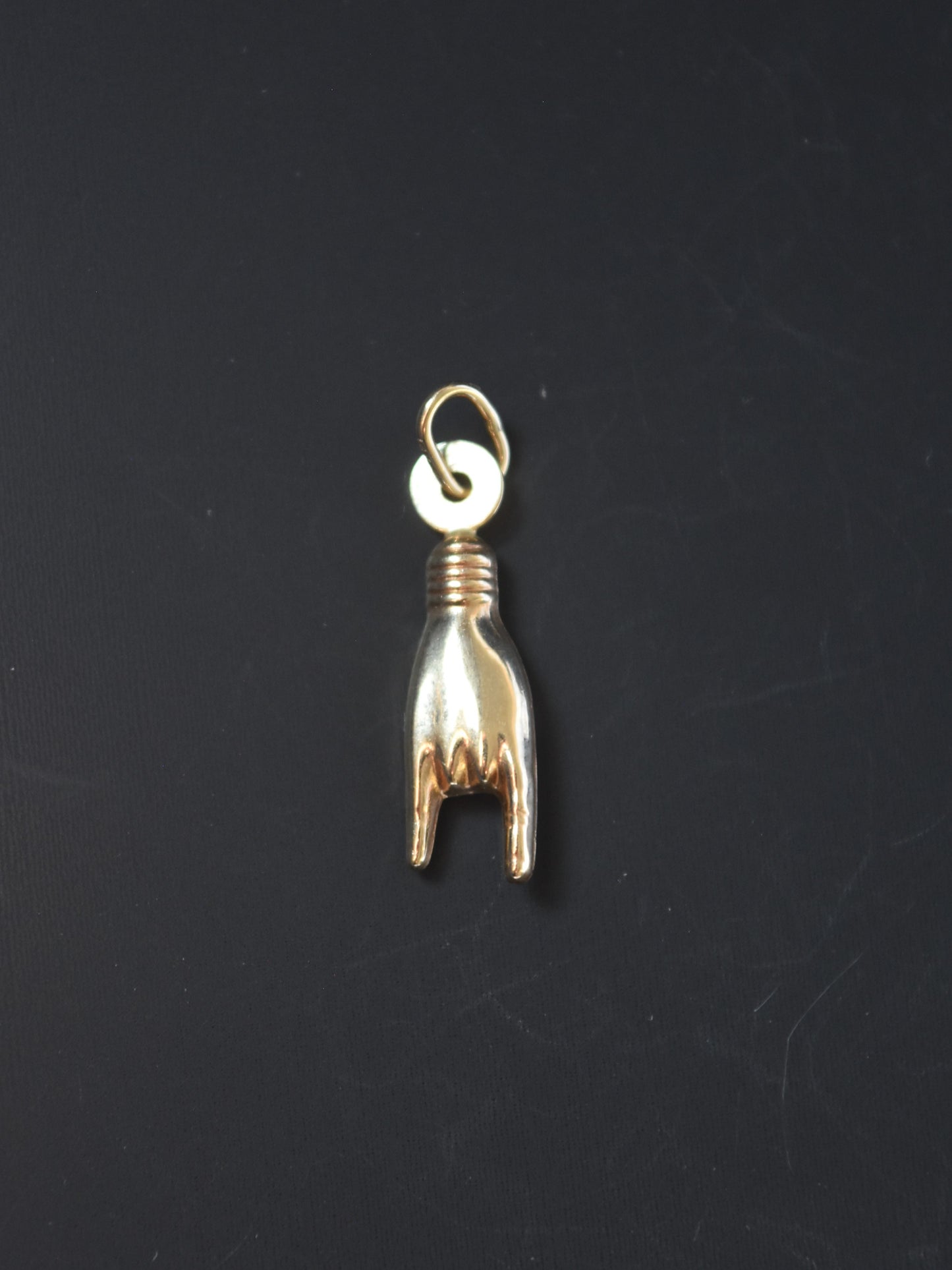 Vintage 14K Gold Hollow Rock and Roll Charm