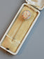 Victorian 14K Gold Shell Cameo Lady Profile Stick Pin