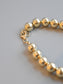 14K Gold 8.0 mm Beaded Bracelet 7.5 inch