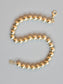 14K Gold 6.0 mm Beaded Bracelet 7.5 inch