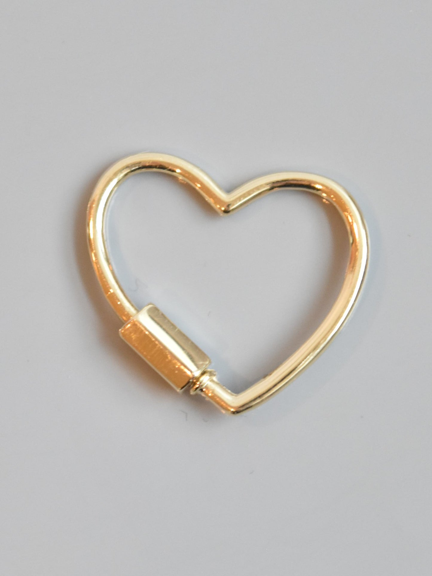 14K Gold Heart Shape Carabiner Lock