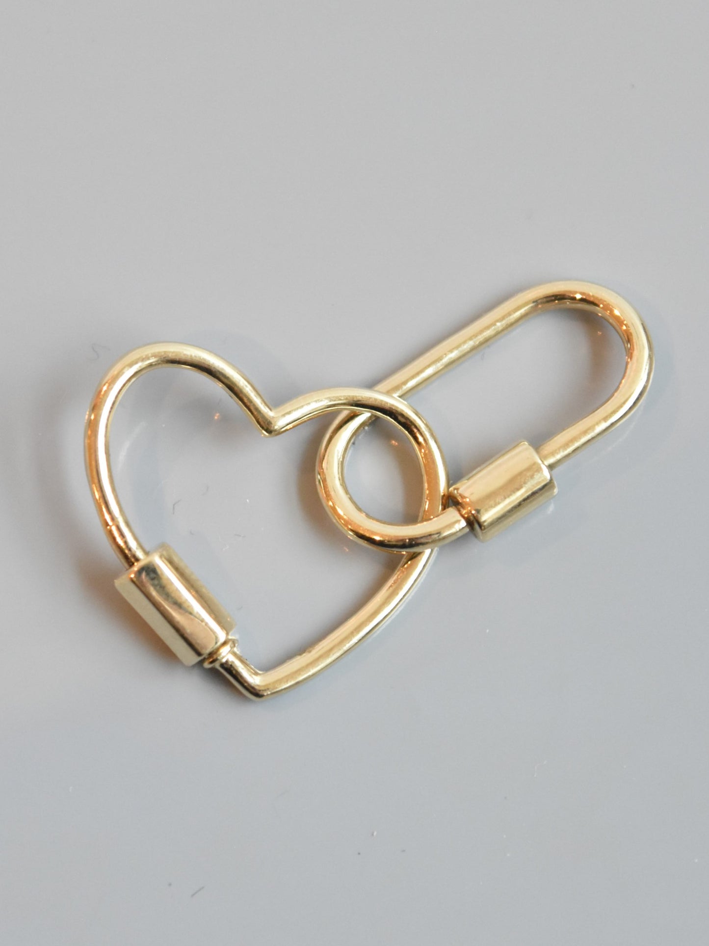 14K Gold Oval Carabiner Lock