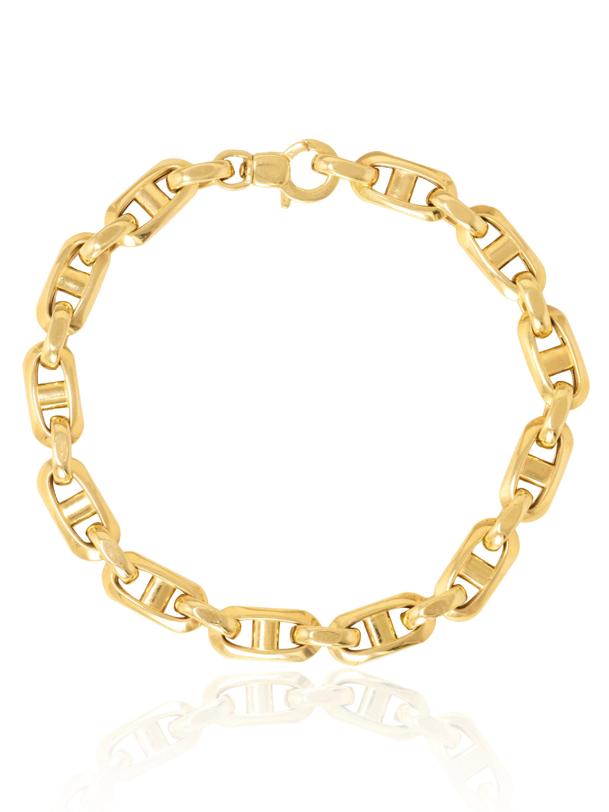 Vintage 14K Gold Mariner Link Bracelet