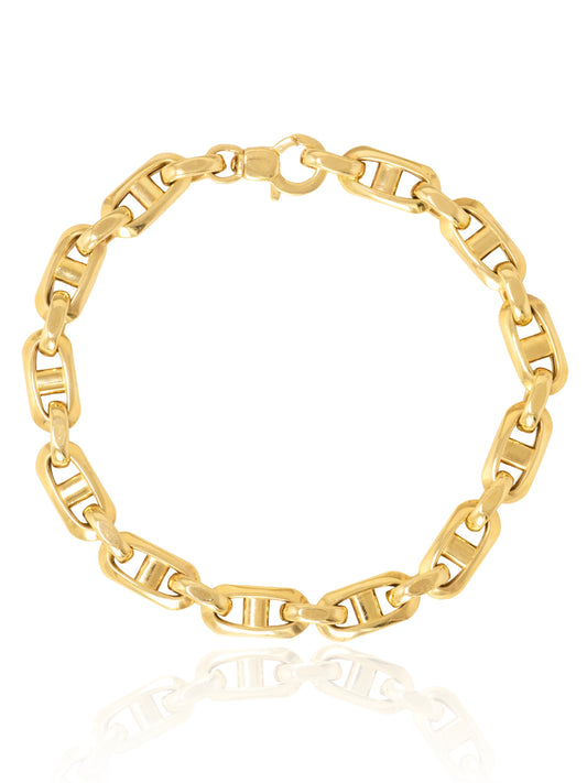 Vintage 14K Gold Mariner Link Bracelet
