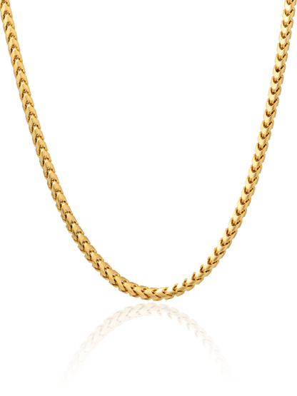 Vintage 14K Gold Boxed Wheat Chain