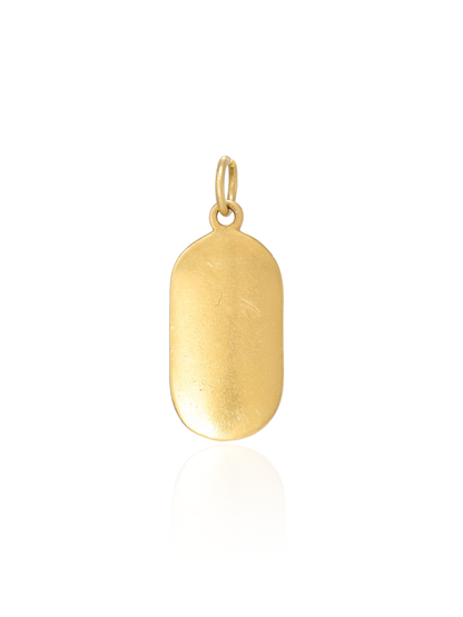 Vintage 14K Gold Engravable Tag Charm